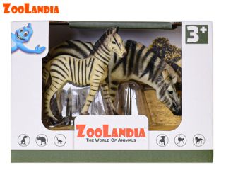 Obrázek z Zebra s mládětem Zoolandia 5-1cm v krabičce 